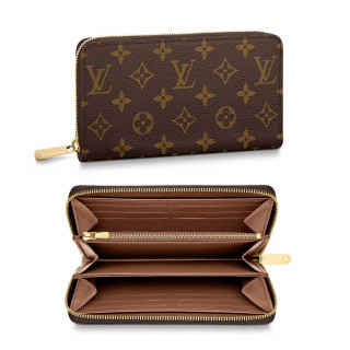 Louis Vuitton Monogram Zippy Wallet Brown