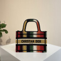 Christian Dior Mini Book Tote Multicolor D-Stripes Embroidery
