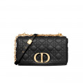 Christian Dior Medium Caro Bag Black Supple Cannage Calfskin
