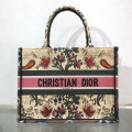 Christian Dior Small Book Tote Broderie Flowers Multicolore