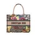 Christian Dior Small Book Tote Multicolor Cœur EN Fleurs Embroidery