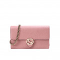 Gucci GG Interlocking Wallet On Chain Pink