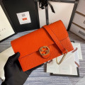 Gucci GG Interlocking Wallet On Chain Orange