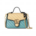 Gucci GG Marmont Mini Bag Butter and Pastel Blue Leather