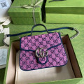 Gucci GG Marmont Multicolour Mini Top Handle Bag Pink