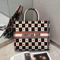Christian Dior Dioramour Book Tote D-Chess Heart Embroidery