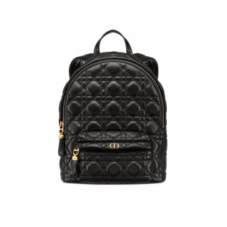 Christian Dior Black Cannage Lambskin Small Backpack