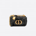 Christian Dior Micro Caro Bag Black Supple Cannage Calfskin