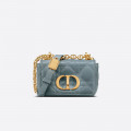 Christian Dior Micro Caro Bag Cloud Blue Supple Cannage Calfskin