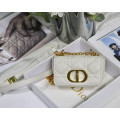 Christian Dior Micro Caro Bag White Supple Cannage Calfskin