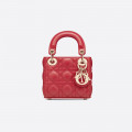 Christian Dior Micro Lady Dior Bag Red Cannage Lambskin
