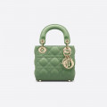 Christian Dior Micro Lady Dior Bag Green Cannage Lambskin