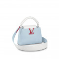 Louis Vuitton Taurillon Leather Capucines Mini Olympe Blue/White