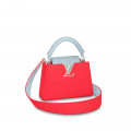 Louis Vuitton Taurillon Leather Capucines Mini Coral/Olympe Blue