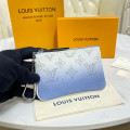 Louis Vuitton Key Pouch in Blue Gradient Mahina Perforated Leather