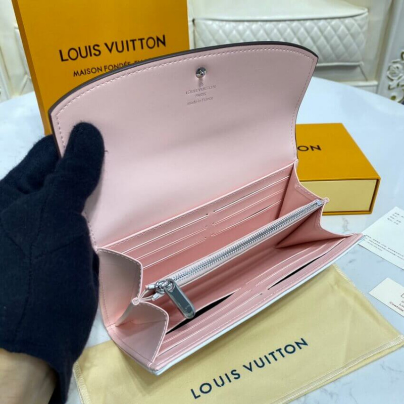 Louis Vuitton Iris Wallet NM Mahina Leather Compact Pink 2293572