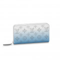 Louis Vuitton Zippy Wallet in Blue Gradient Mahina Perforated Leather