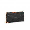 Louis Vuitton Monogram Empreinte Leather with Animal-Print Zippy Wallet Black