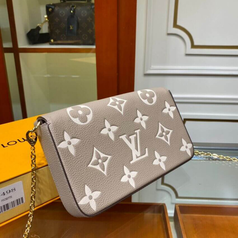 Louis Vuitton LV Felicie pochette Cream Leather ref.269314 - Joli
