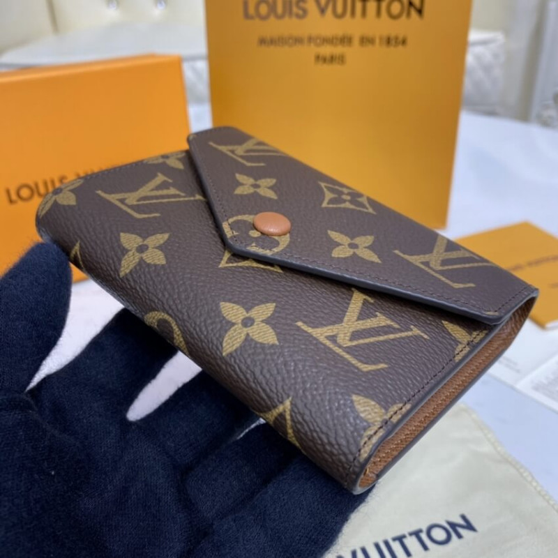 Victorine cloth wallet Louis Vuitton Brown in Cloth - 21792846