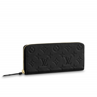 Louis Vuitton Monogram Empreinte Leather Clemence Wallet Black