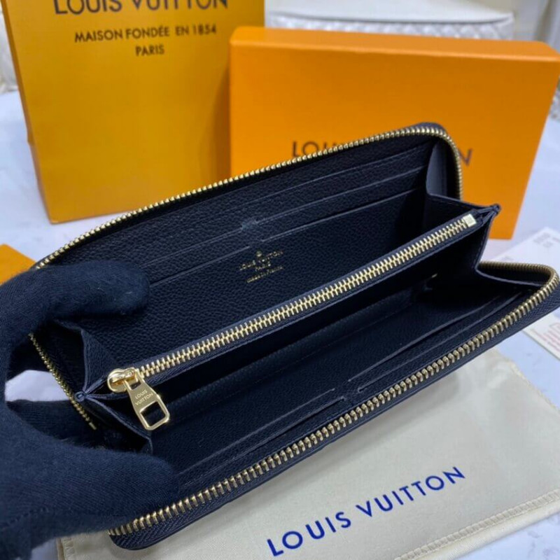 LOUIS VUITTON Empreinte Clemence Wallet Black 206131