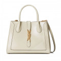 Gucci Jackie 1961 Medium Tote Bag in White Leather