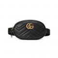 Gucci GG Marmont Matelasse Leather Belt Bag Black