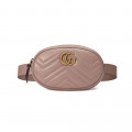 Gucci GG Marmont Matelasse Leather Belt Bag Nude Pink