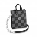 Louis Vuitton Damier Checkerboard Pattern Sac Plat XS Black