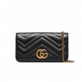 Gucci GG Marmont Mini Bag In Black Leather