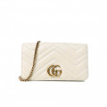 Gucci GG Marmont Mini Bag In White Leather