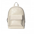 Gucci GG Embossed Backpack in White Leather