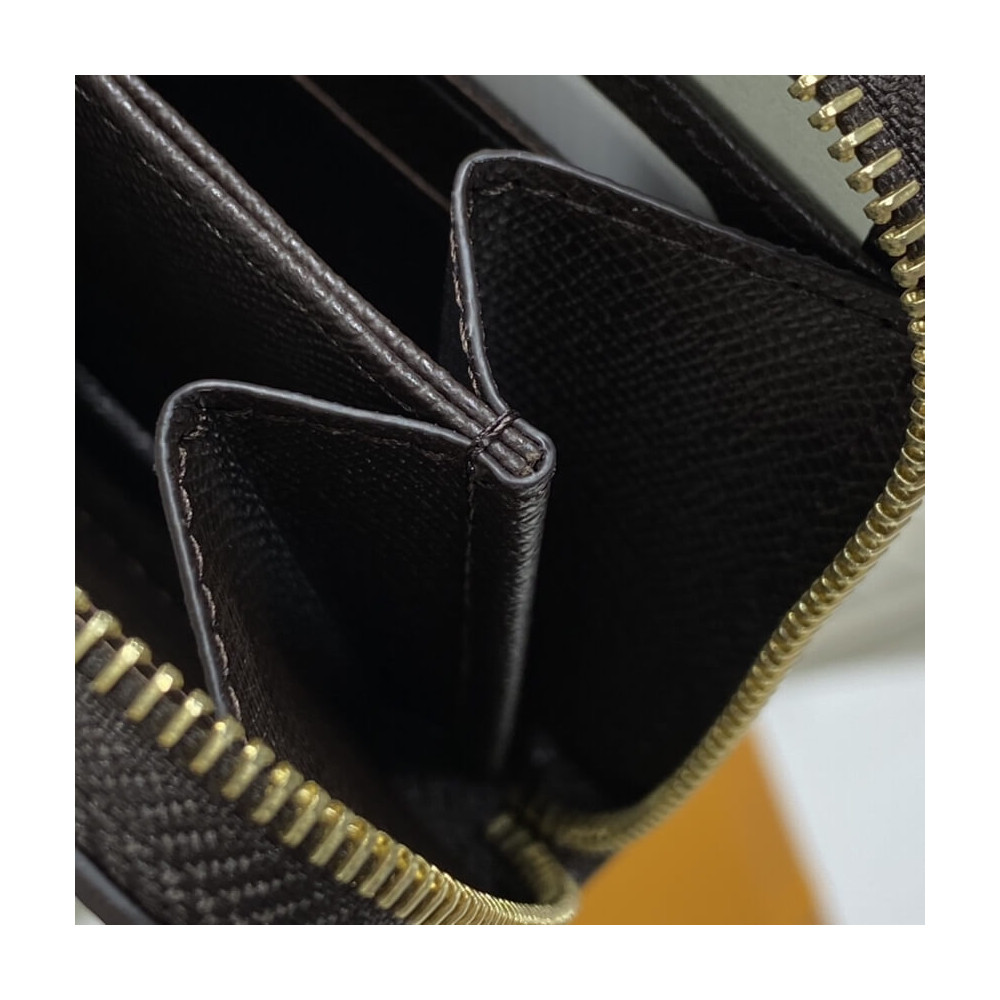 Louis Vuitton Zippy Coin Purse N63070 Brown Damier Ebene 💯 Authentic