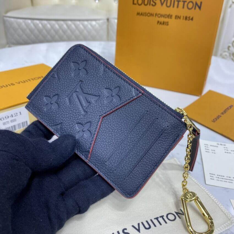 Louis Vuitton M82045 Romy Card Holder, Blue, One Size