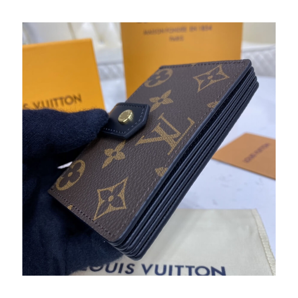 LOUIS VUITTON Monogram Fall for You LV Side-Up Card Holder Black 1280576
