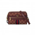 Gucci Ophidia Mini Bag With Web Burgundy