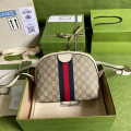 Gucci Ophidia GG Small Shoulder Bag in White