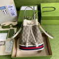 Gucci Ophidia Small GG Bucket Bag White