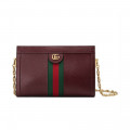 Gucci Ophidia Small Shoulder Bag in Burgundy Leather