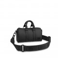 Louis Vuitton Aerogram Leather Keepall XS Black