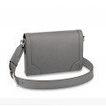 Louis Vuitton Taiga Leather Flap Messenger Gray
