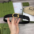 Gucci Thin 30mm Belt with G Buckle Black