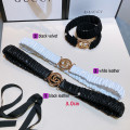 Gucci GG Ring Stretch Leather 30mm Belt