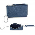 Louis Vuitton Monogram Empreinte Leather Key Pouch  Navy Nacre