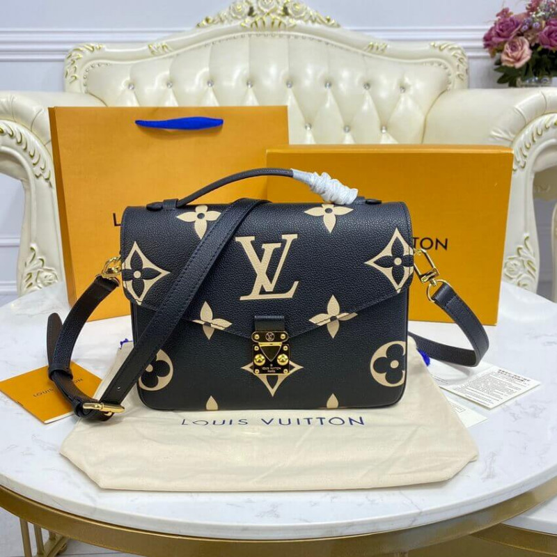Louis Vuitton Pochette Métis East West Black Beige Monogram Empreinte