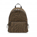 Fendi FF-Vertigo Jacquard Twill Backpack Brown