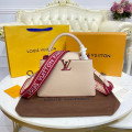 Louis Vuitton Capucines BB Eggshell/Lie de Vin Red