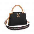Louis Vuitton Capucines MM Black/Arizona Beige