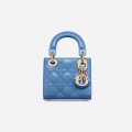 Christian Dior Micro Lady Dior Bag Cornflower Blue Patent Cannage Calfskin